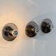 Set of 3 vintage wall lights, metal, France, 1970.