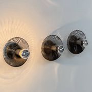 Set of 3 vintage wall lights, metal, France, 1970.