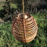 Ball rattan pendant light