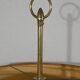 Brass bouillotte lamp with red lampshade, Louis XVI – XXth style