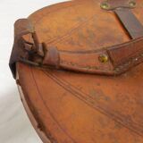 Leather hat box