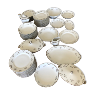 Service 70 pieces porcelain from limoges art deco