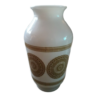 Vase vintage des années 70 en opaline