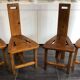 Suite of 4 brutalist-style tripod chairs