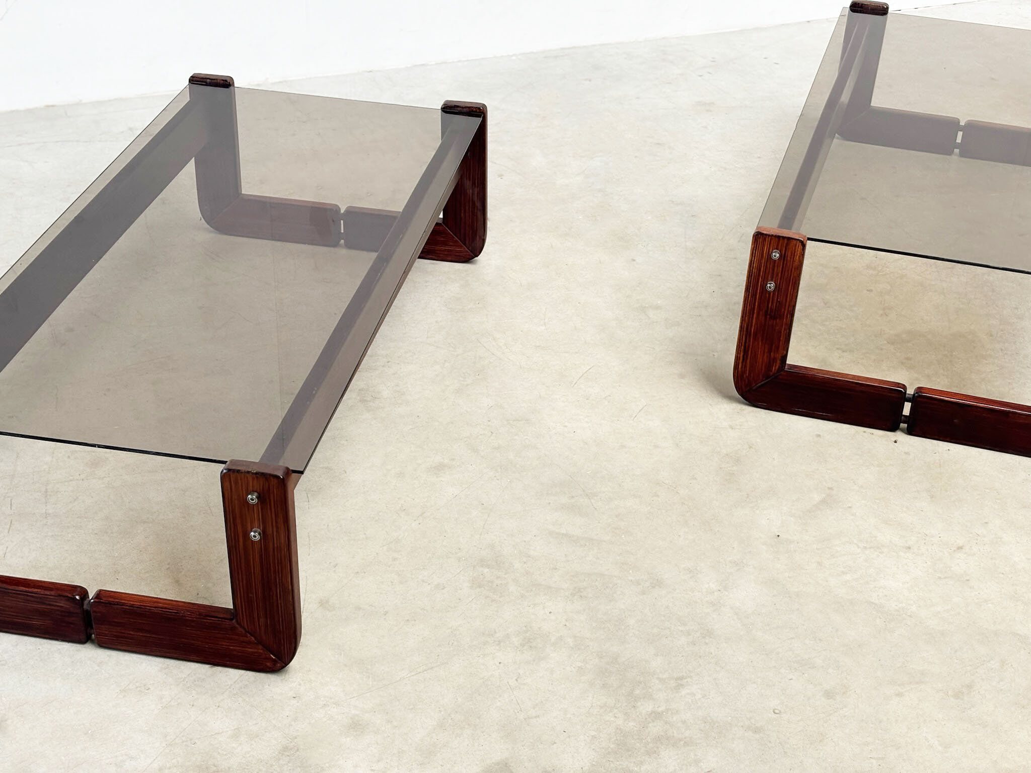 Set of two Brazilian MP91 coffee tables by Percival Lafer