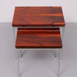 set Rose wood side tables 1970s