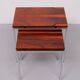 set Rose wood side tables 1970s