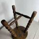 Turned wooden stool