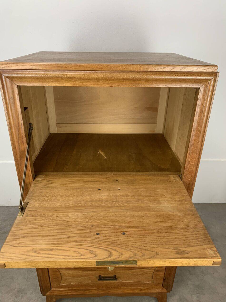 Secrétaire, bureau, commode en chêne, années 50