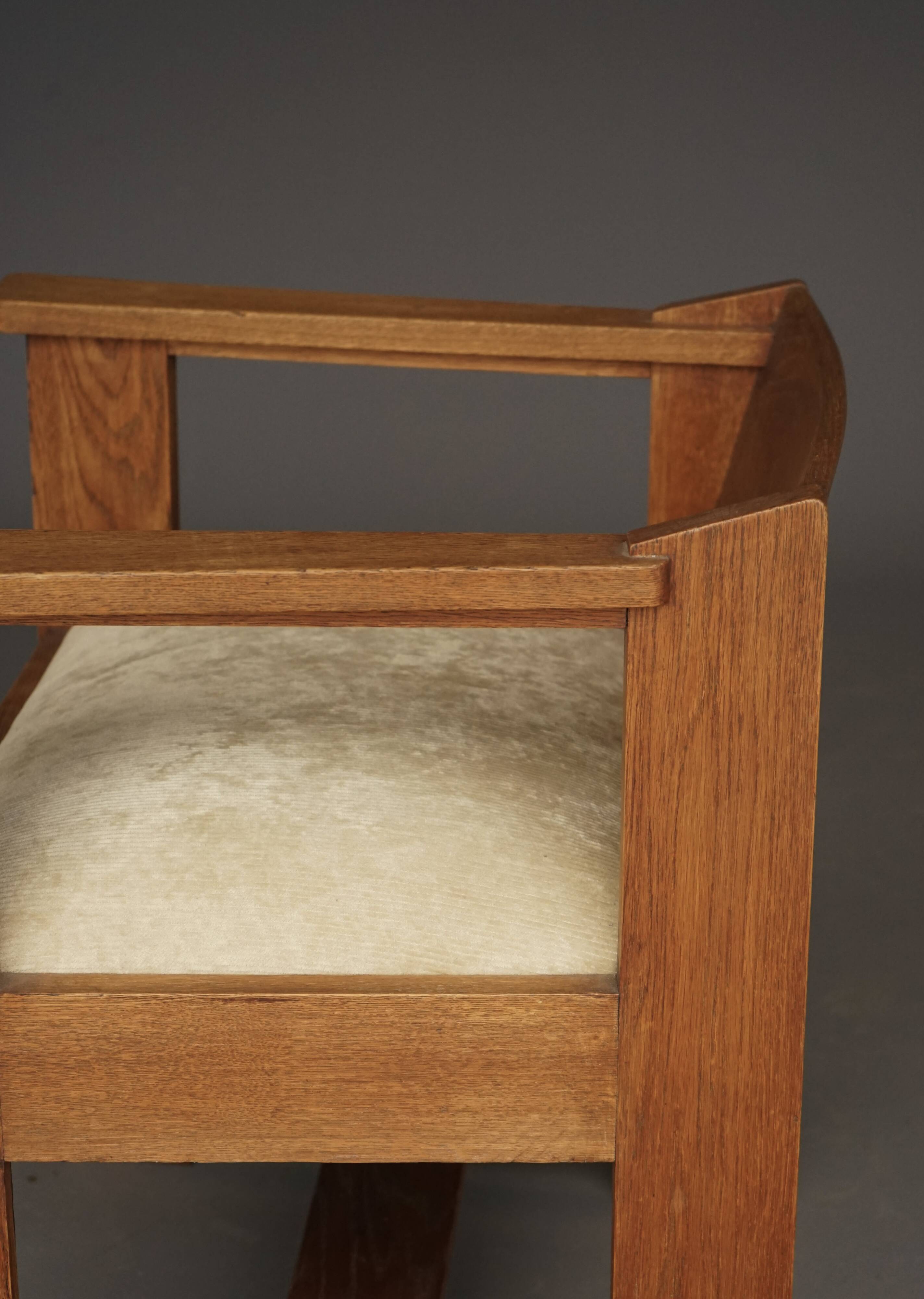 Modernist Hague School Armchair attributed to Frits Spanjaard, 1920s