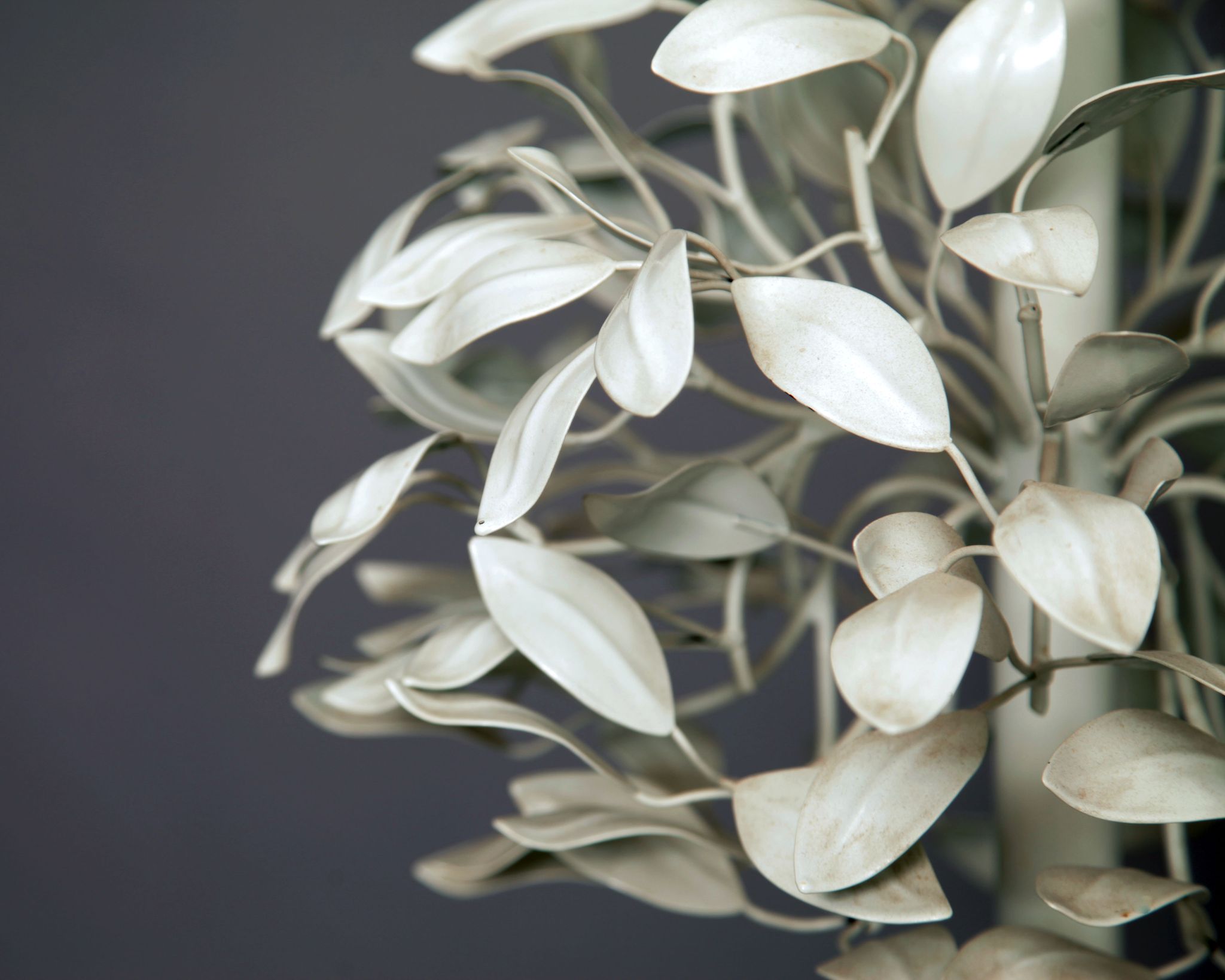Sergio Terzani enamel laurel leaf floor tree lamp