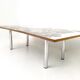 "transepoca" wooden coffee table by carmelo la gaipa, italy 2018