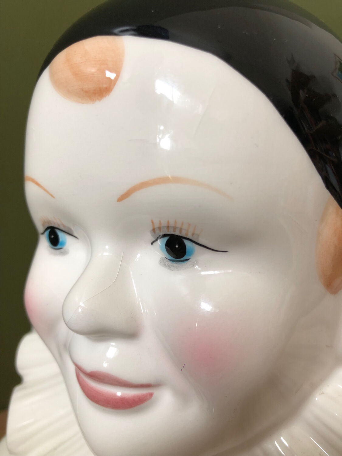 Vintage Pierrot gourmand double-sided lollipop display