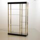 Black Belgo Chrom Hollywood Regency 20 Carat Gold Plated Shelving Unit 70s