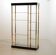 Black Belgo Chrom Hollywood Regency 20 Carat Gold Plated Shelving Unit 70s