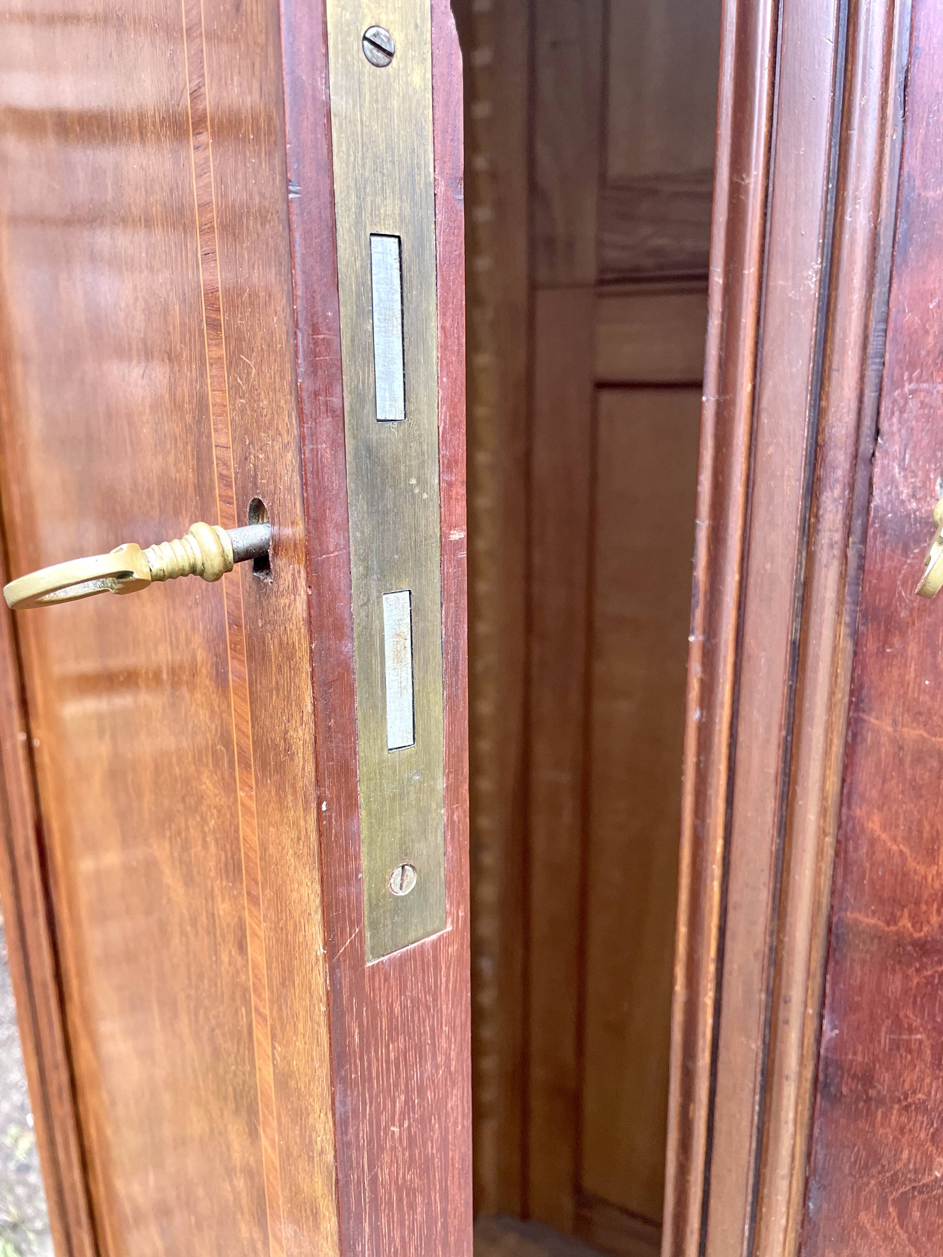 Louis XVI wardrobe, bronze oak and marquetry