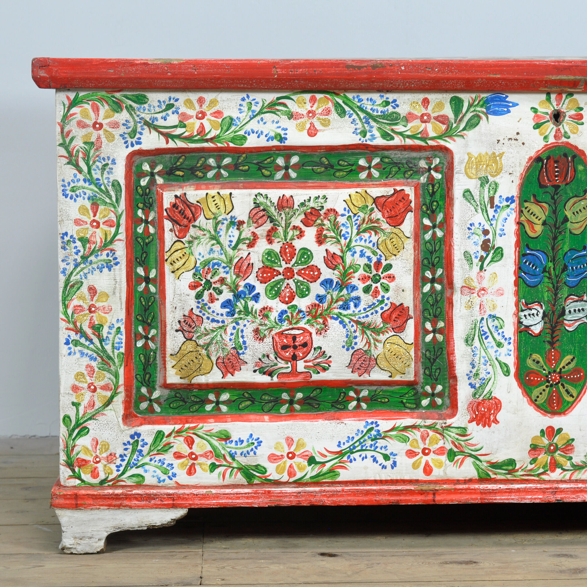 Folk art bridal chest, dated 1948