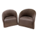 Reclining armchairs in alcantara