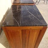 Large and antique solid walnut sideboard