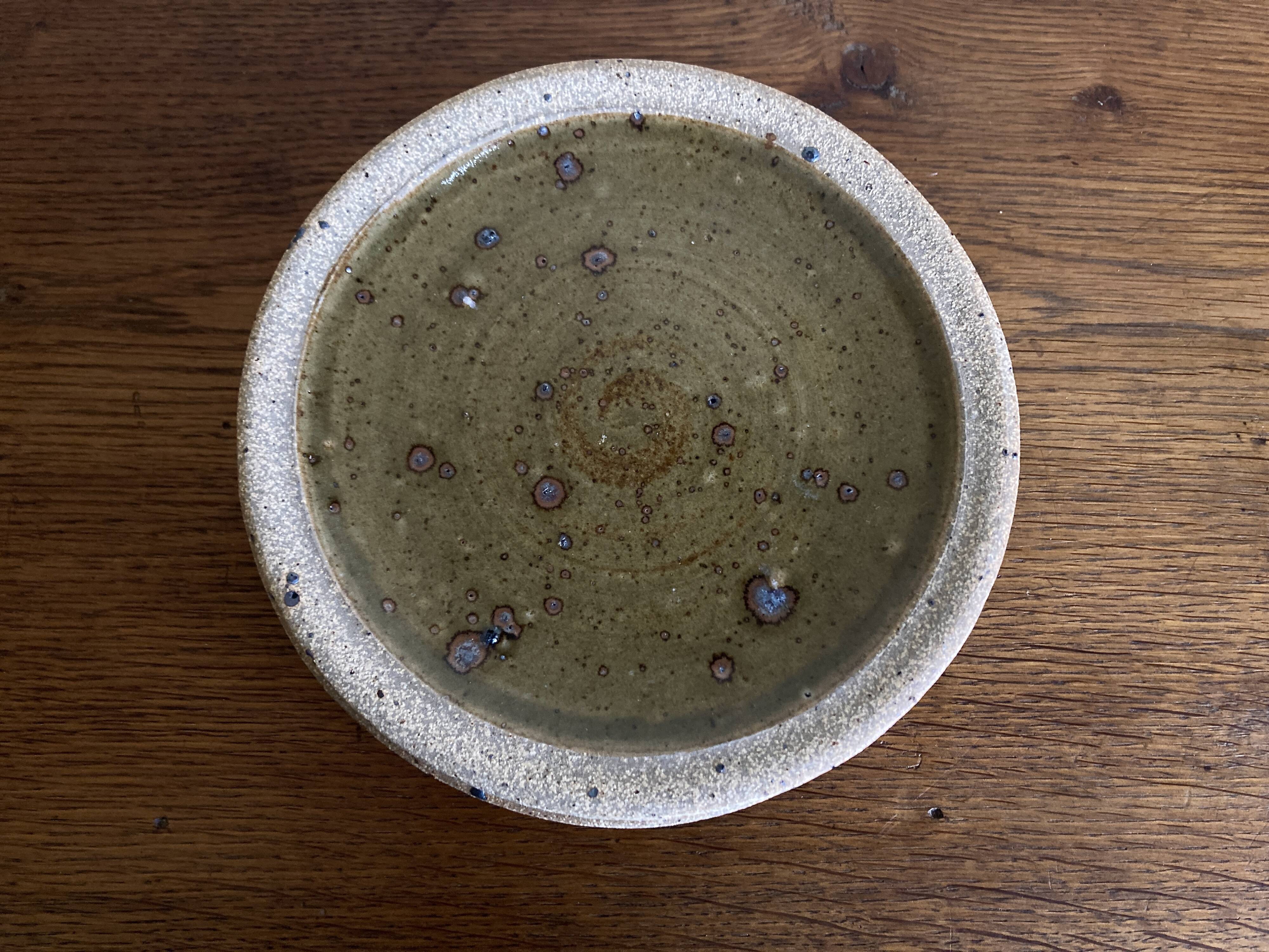 Set of 6 dessert plates by Pierre Digan, La Borme 1970