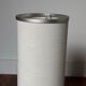 Linen and metal floor lamp