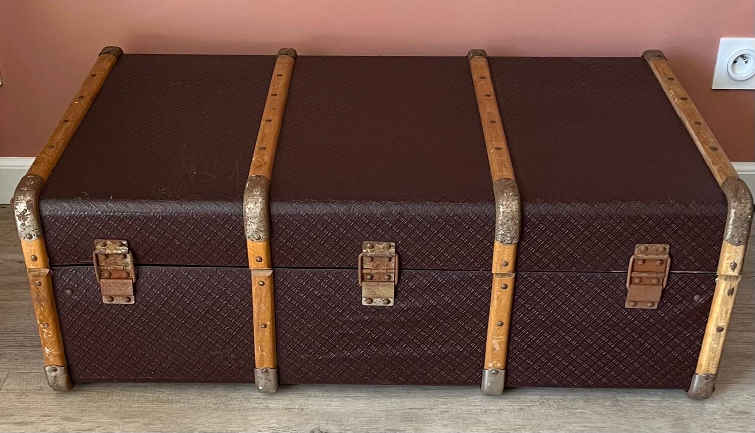 Old travel trunk