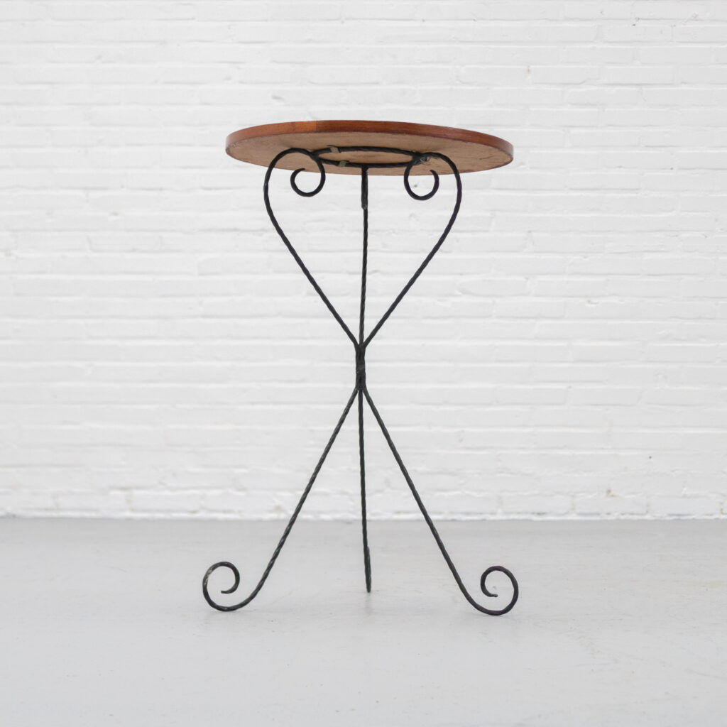 French wrought iron side table 1960s
