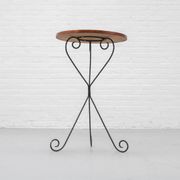 Table d'appoint en fer forgé des années 1960