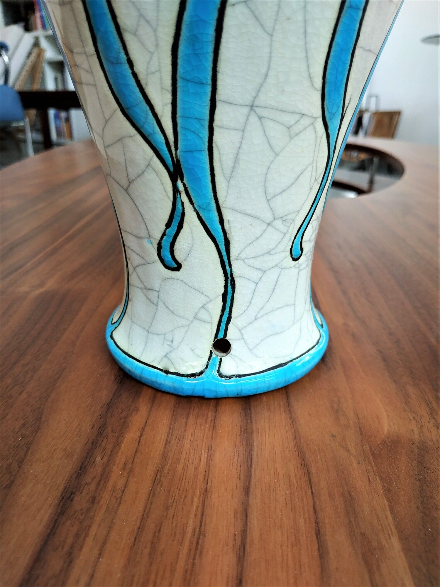 Boch la Louvière art deco lamp in cracked faint lamp