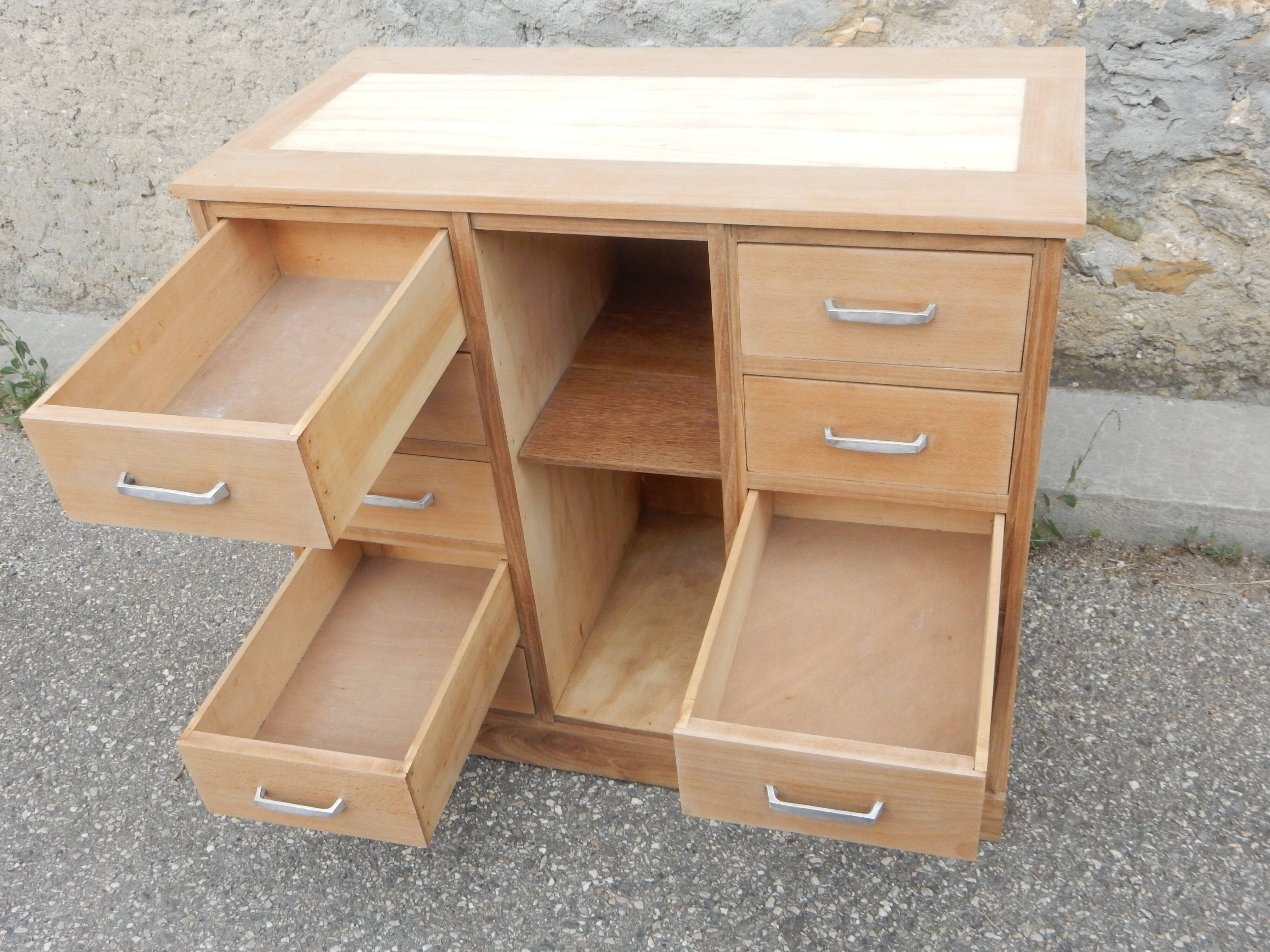 Superbe petit buffet / meuble de métier 10 tiroirs