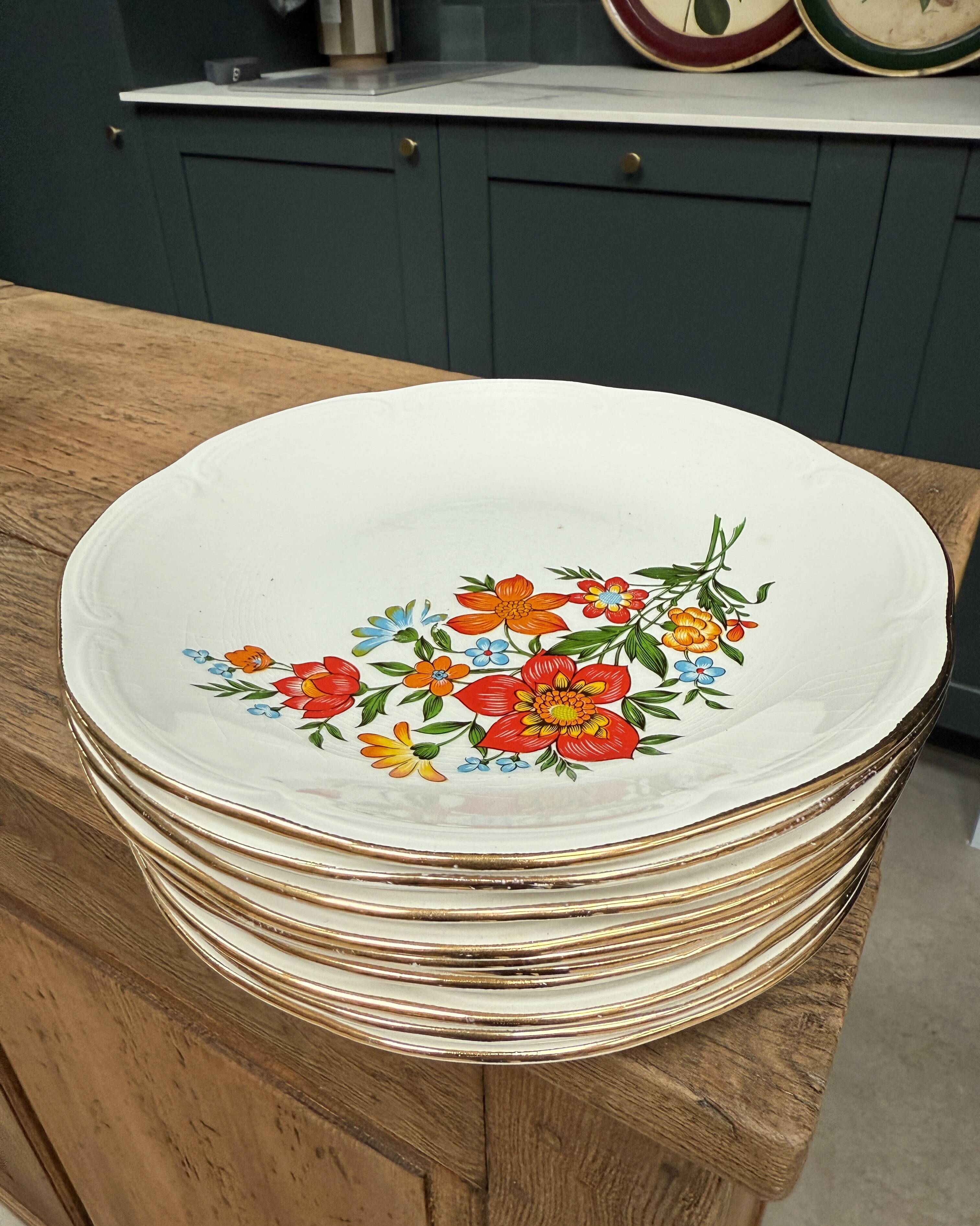 Vintage Gien flat plates