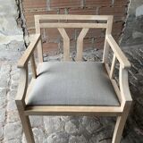 Fauteuil design bois brut