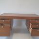 Pierre Paulin CM 223 desk, mahogany and chrome, Thonet edition, 1950