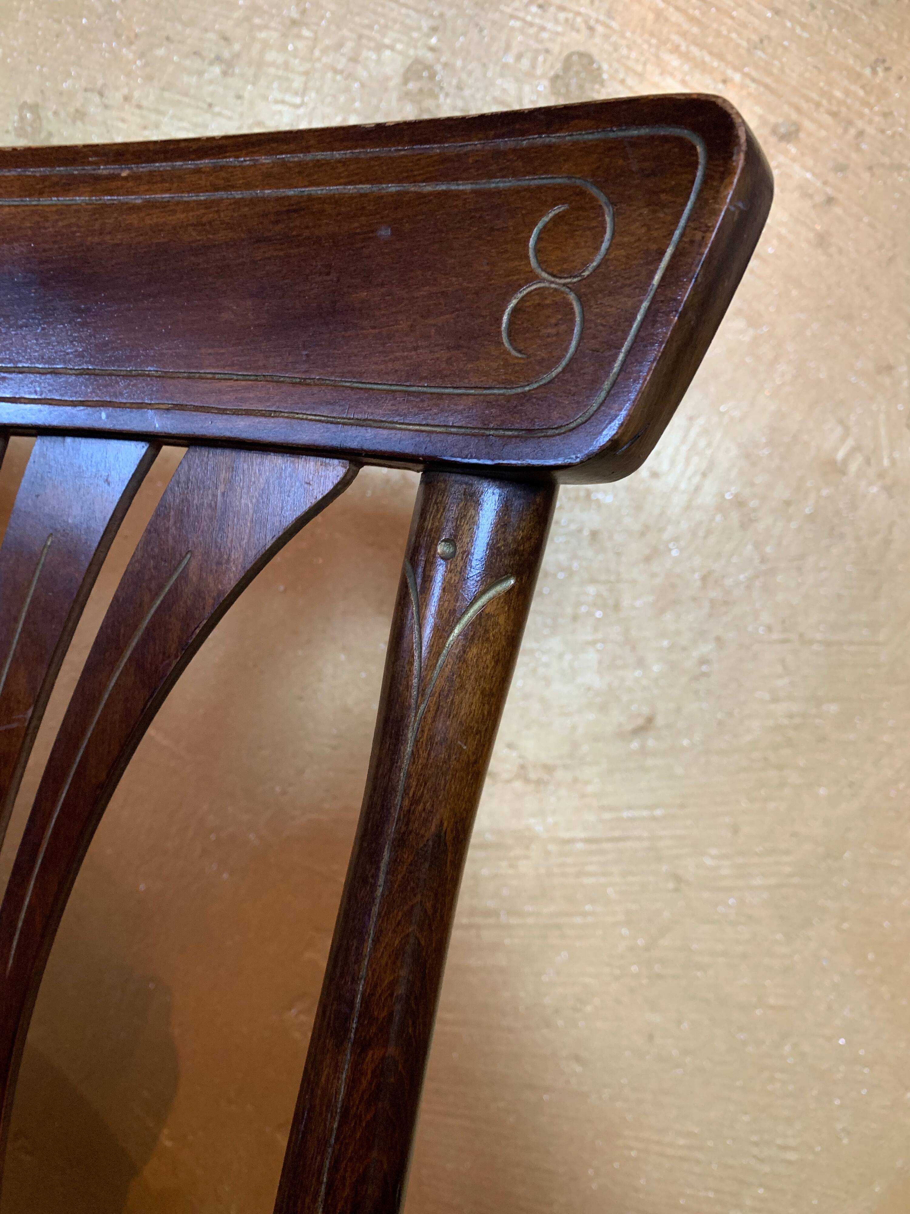 Pair of Art Nouveau chairs