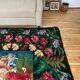 Large bohemian handwoven rug with amazing scenery and floral design, made in Romania 315x195cm