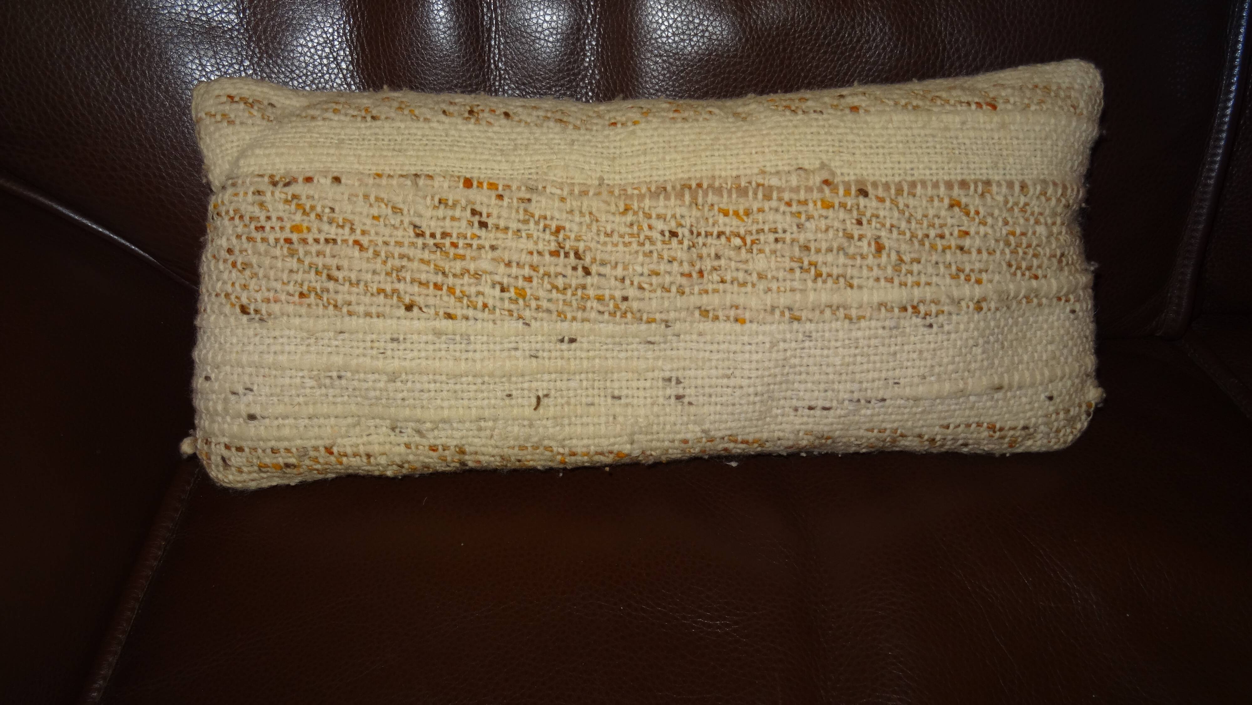 Coussin long laine naturelle 50x20cm