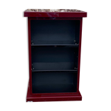 Square plexiglass shelf, burgundy red, david lange vintage 1980