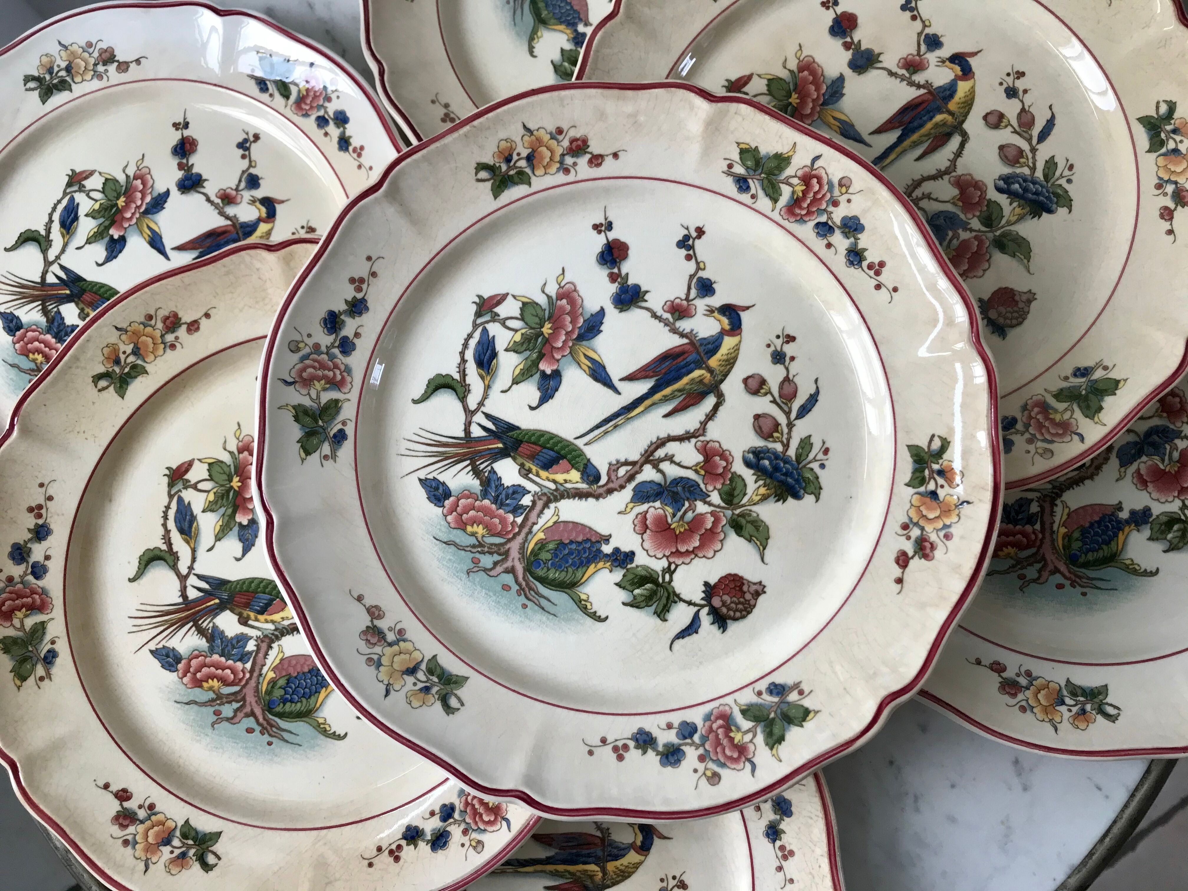 Set of 7 flat plates Villeroy & Boch model Phoenix years 50-60