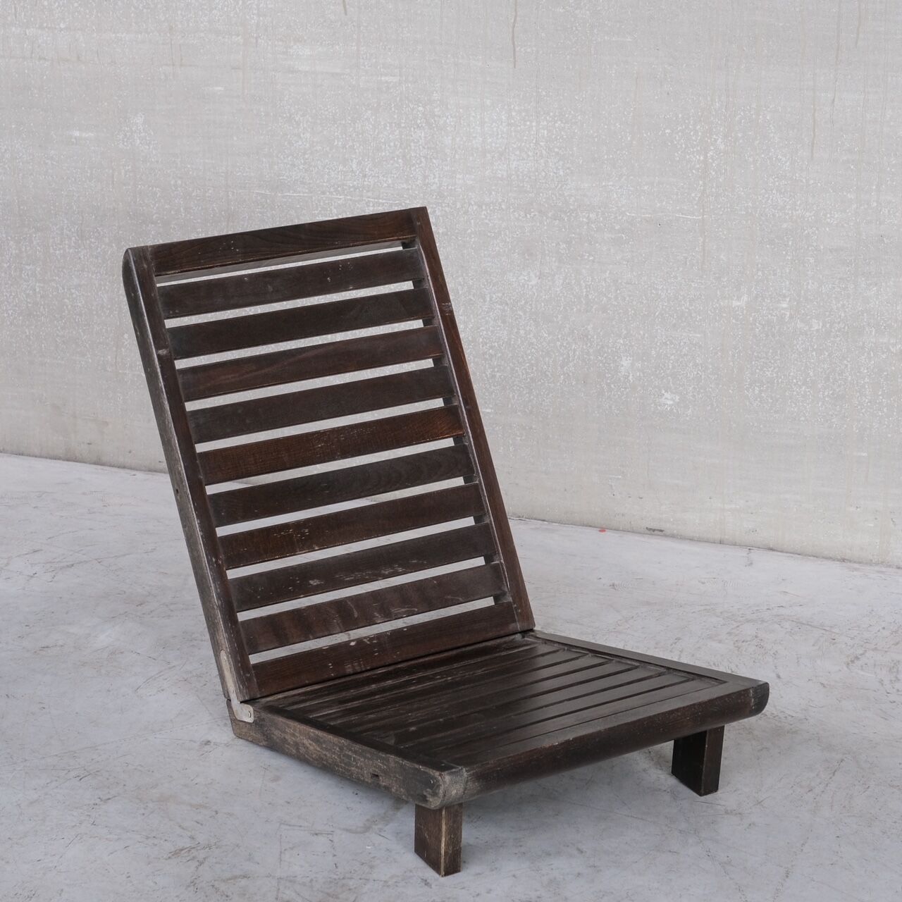French alpine low mid-century lounge chair