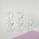 set of 5 blown glass wine glasses from the early 20th century