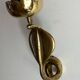 Large brass cobra wall candle holder