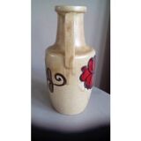 Vintage Germany ceramic vase with a floral pattern
