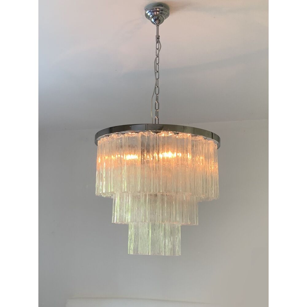 Belt “tronchi” murano glass chandelier