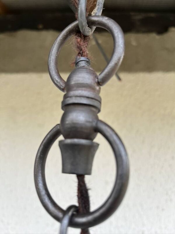 Suspension en métal industriel avec miroir