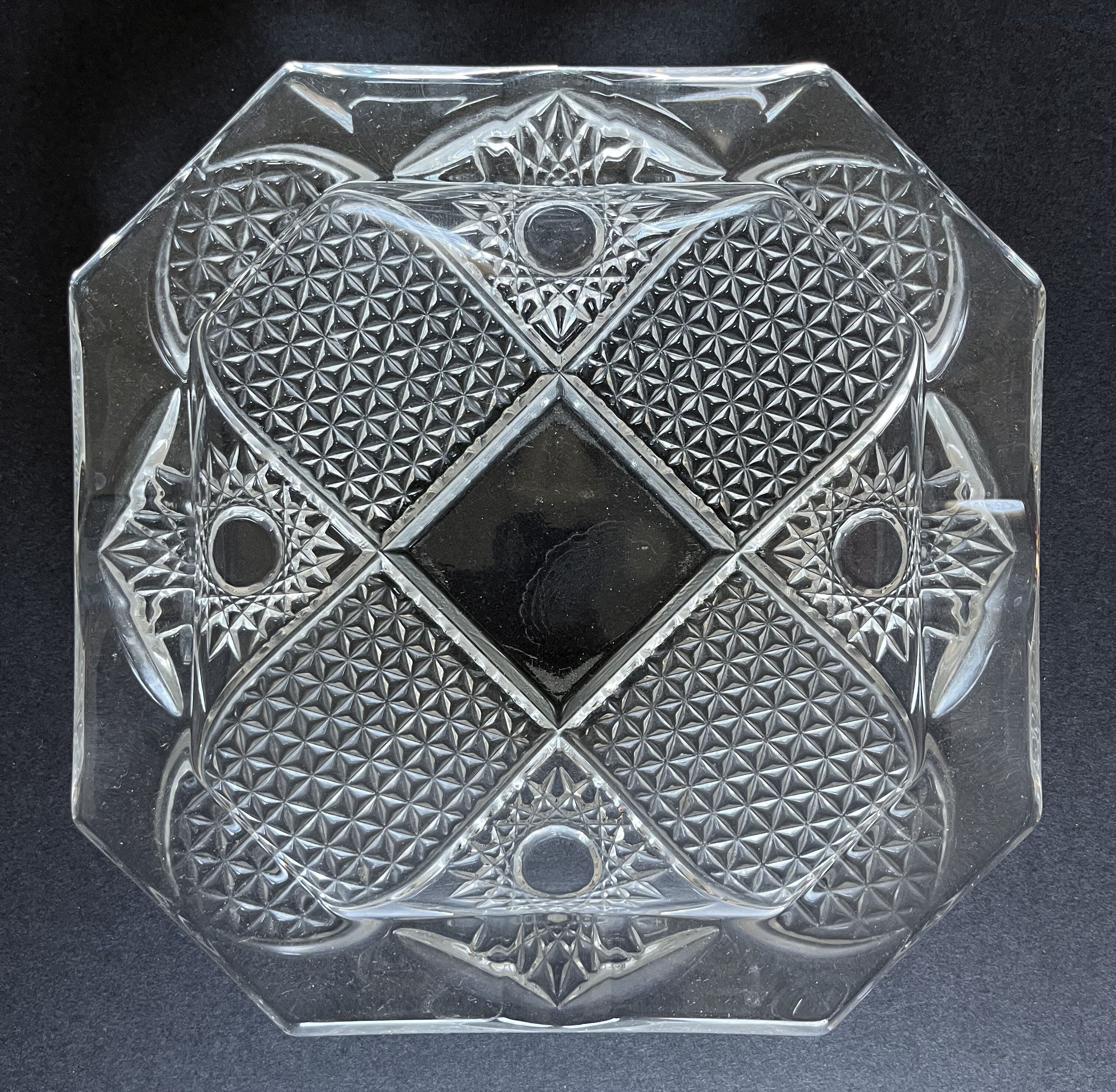 Vintage molded glass ashtray