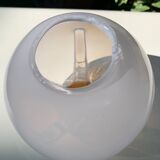 Two-tone blown glass globe for suspension