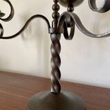 Pair of brutalist candelabras Charles Piguet 1930