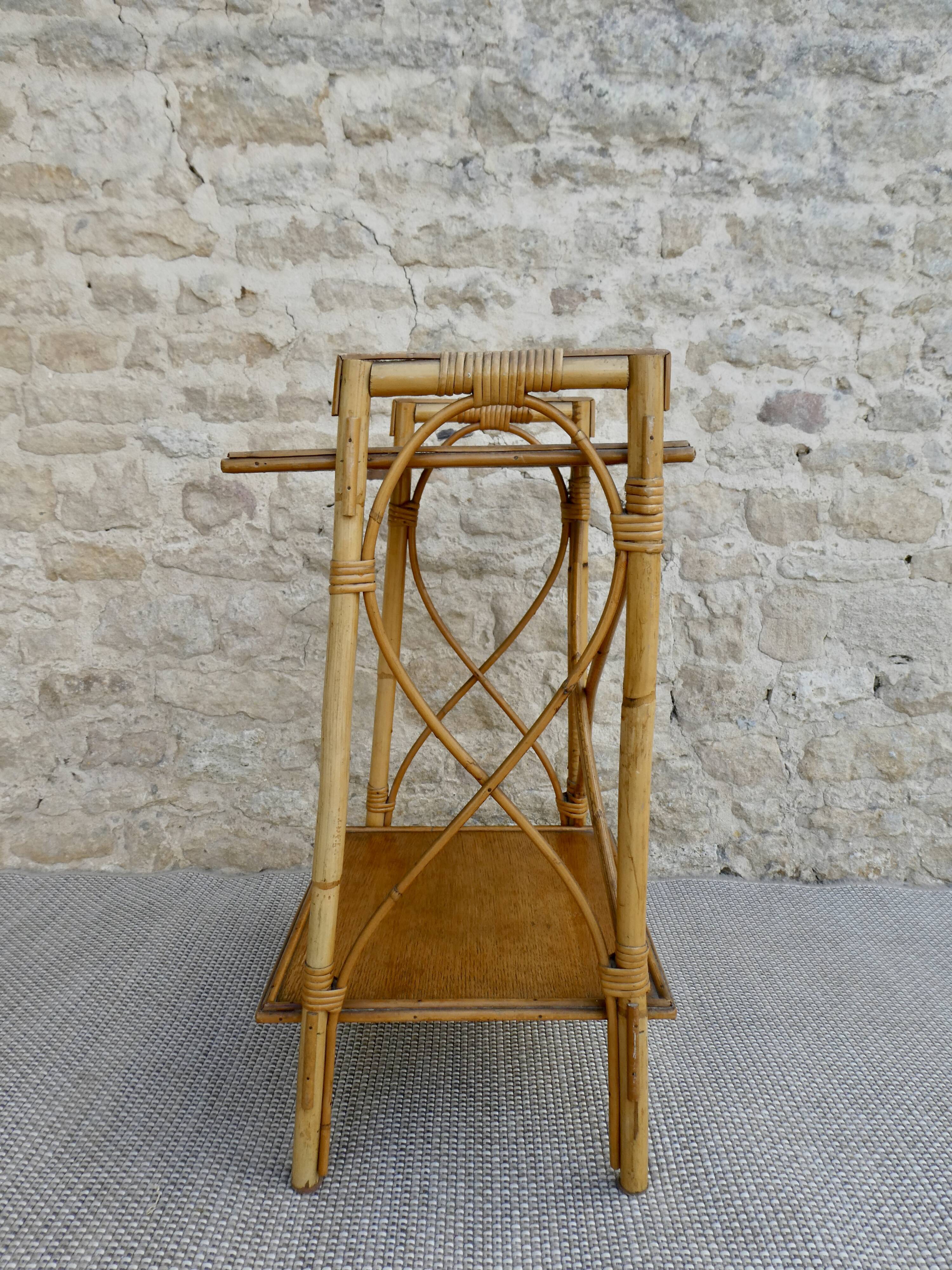 Rattan bedside table, 60s