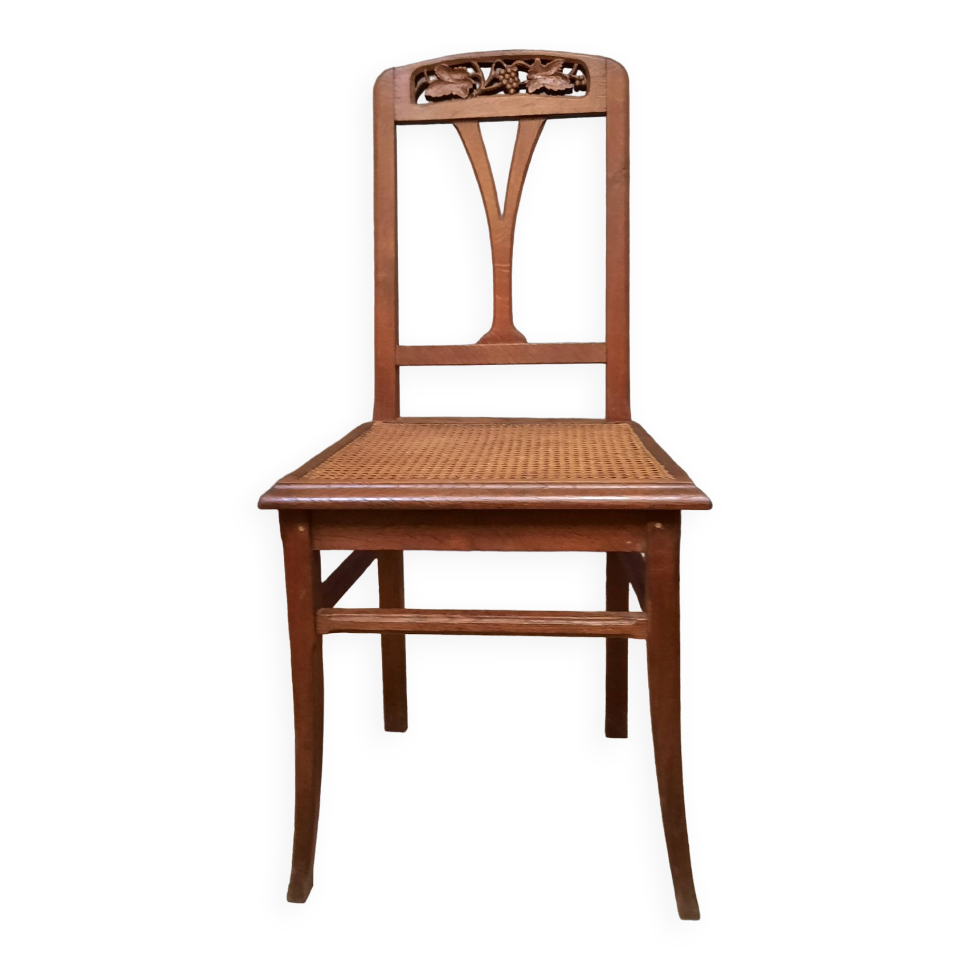 Cane chair in the style of Gauthier Poinsignon