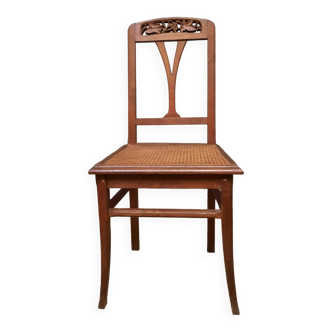 Cane chair in the style of Gauthier Poinsignon